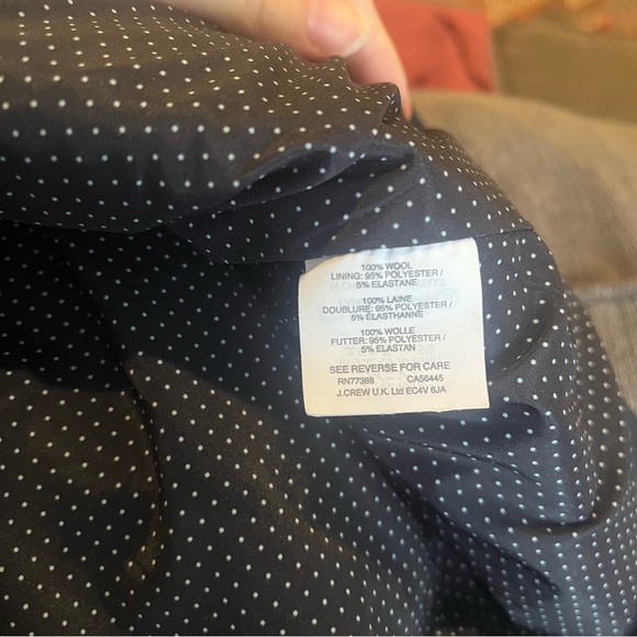 J.Crew Regent Wool Stretch Navy Green Plaid Single Button Womens Blazer Jacket 2 - Picture 8 of 9